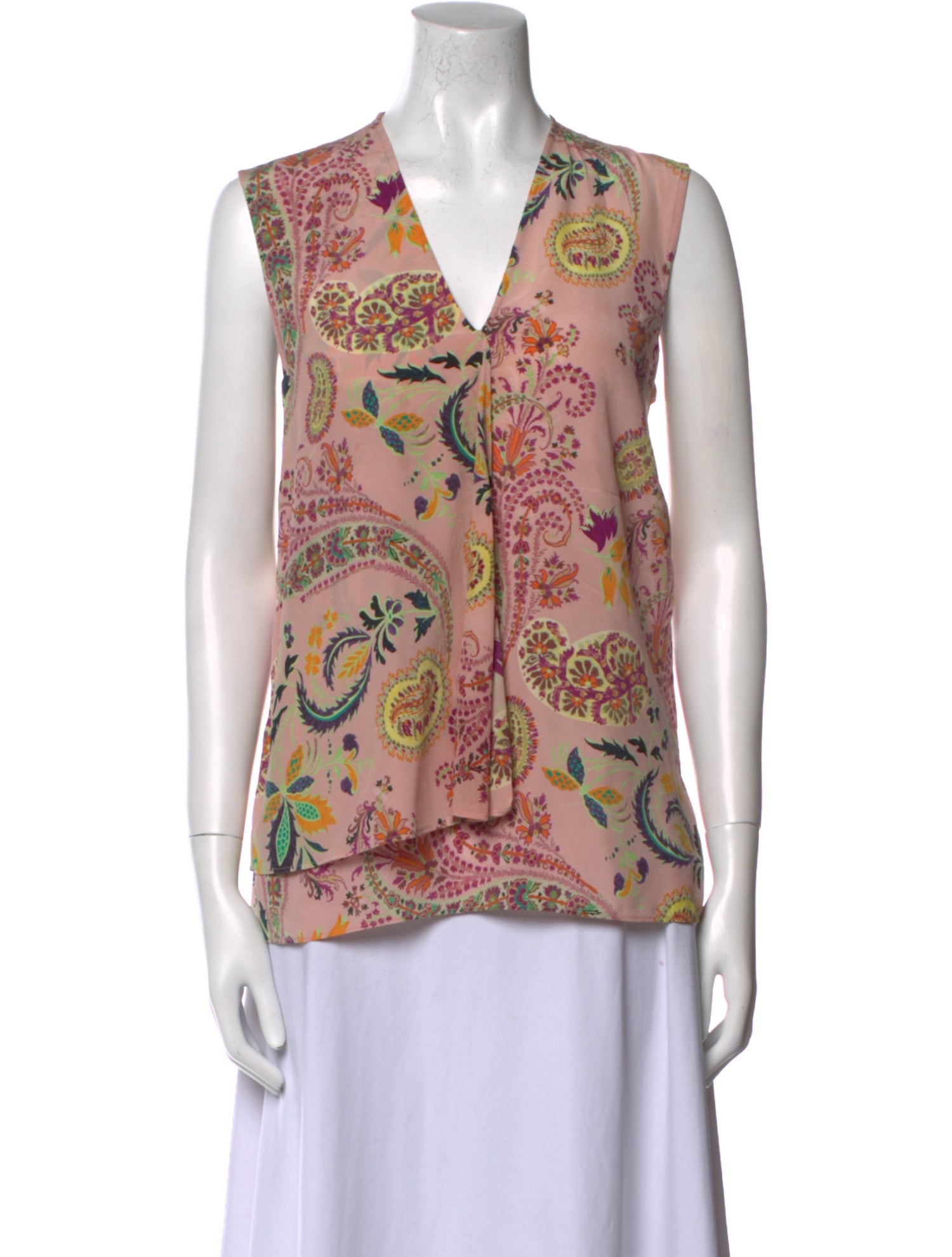 Etro Silk Paisley Print Top